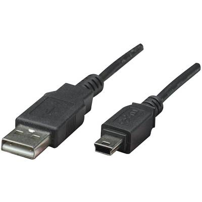 Manhattan 333375 USB кабел 1,8 м USB 2.0 USB A Mini-USB B Черен (333375-CG)-0