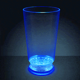 Light Up Pint Glass Blue
